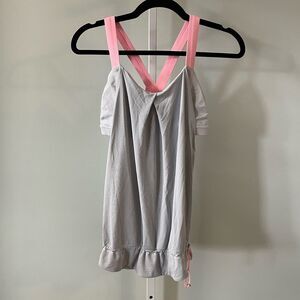 Lululemon Baby Pink & Gray Rest Less Racerback